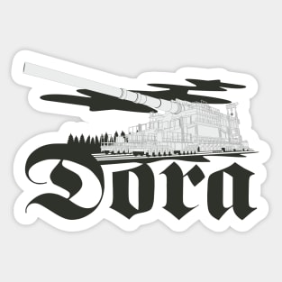 German super-heavy railway gun Dora (Schwerer Gustav) Sticker